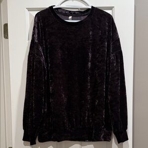 Wishlist Women's Velvet Plum Purple Sweater - Size Large